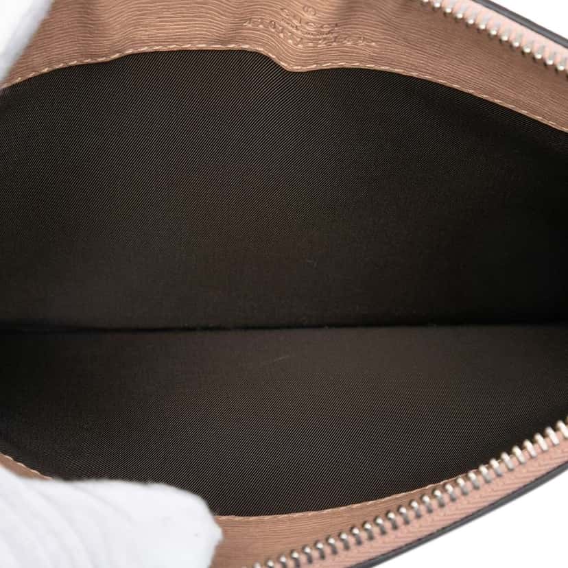 Gucci Calfskin Blooms Chain Clutch Brown Leather Very good condition - Model View