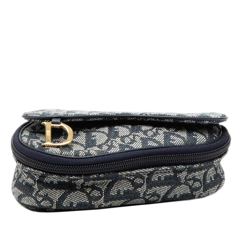 Dior Diorissimo Canvas Saddle Pouch Blue Canvas Very good condition - Inside View