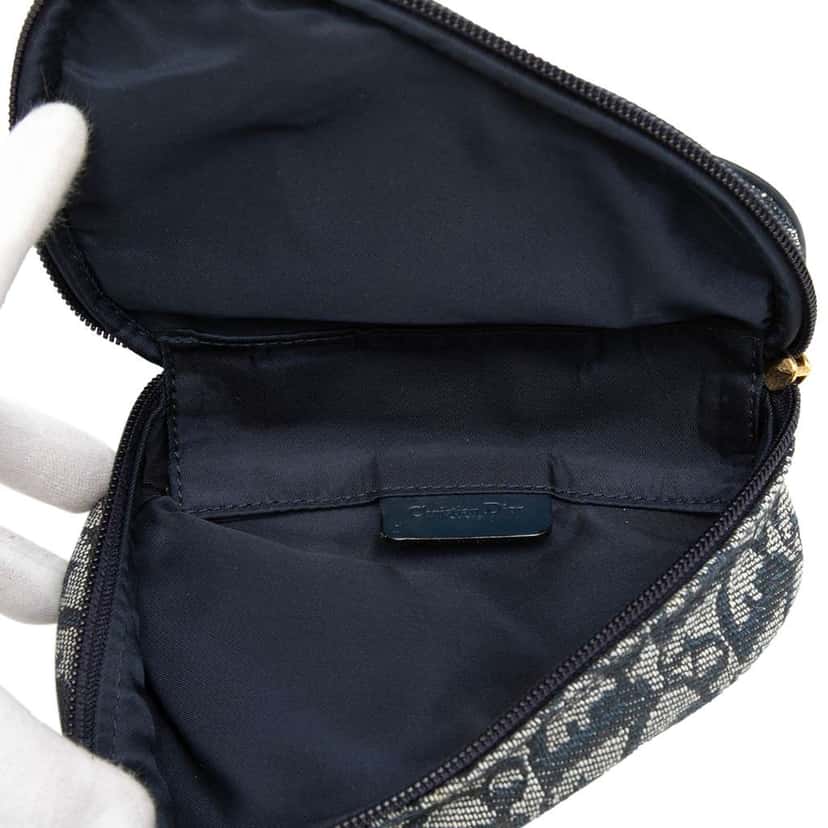 Dior Diorissimo Canvas Saddle Pouch Blue Canvas Very good condition - Model View
