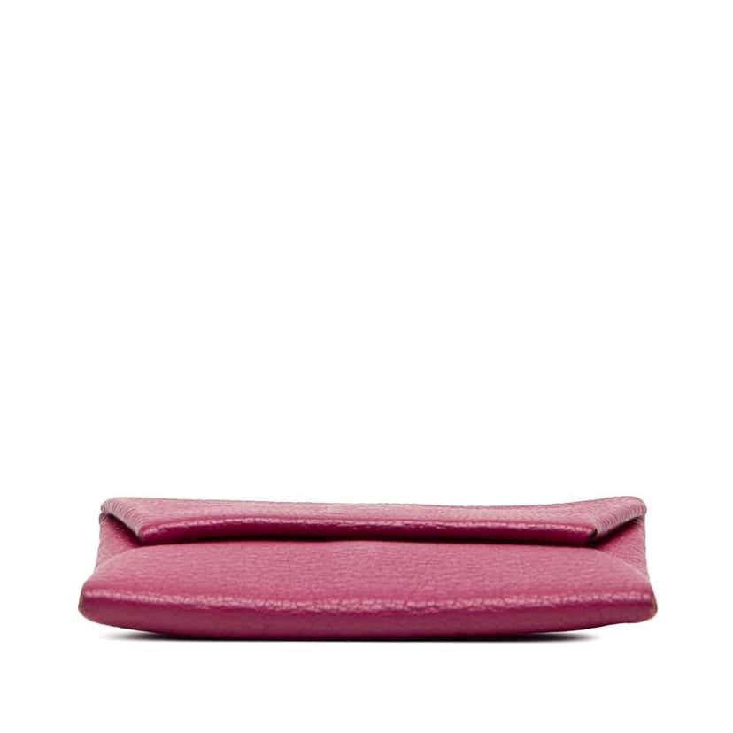 Hermès Chevre Mysore Bastia Change Purse Purple Leather Good condition - Inside View