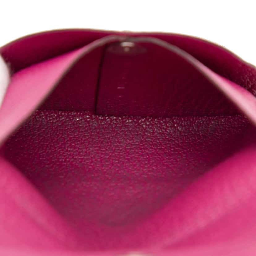 Hermès Chevre Mysore Bastia Change Purse Purple Leather Good condition - Model View