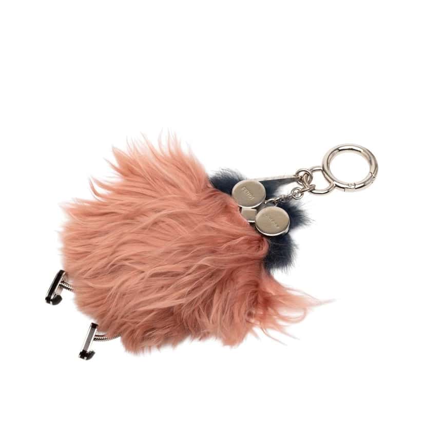 Fendi Mink Teen Witches Bag Charm Pink Good condition - Back View