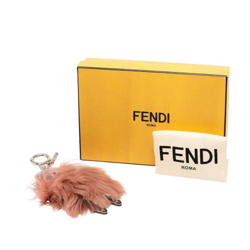 Fendi Mink Teen Witches Bag Charm Pink Good condition - Box View