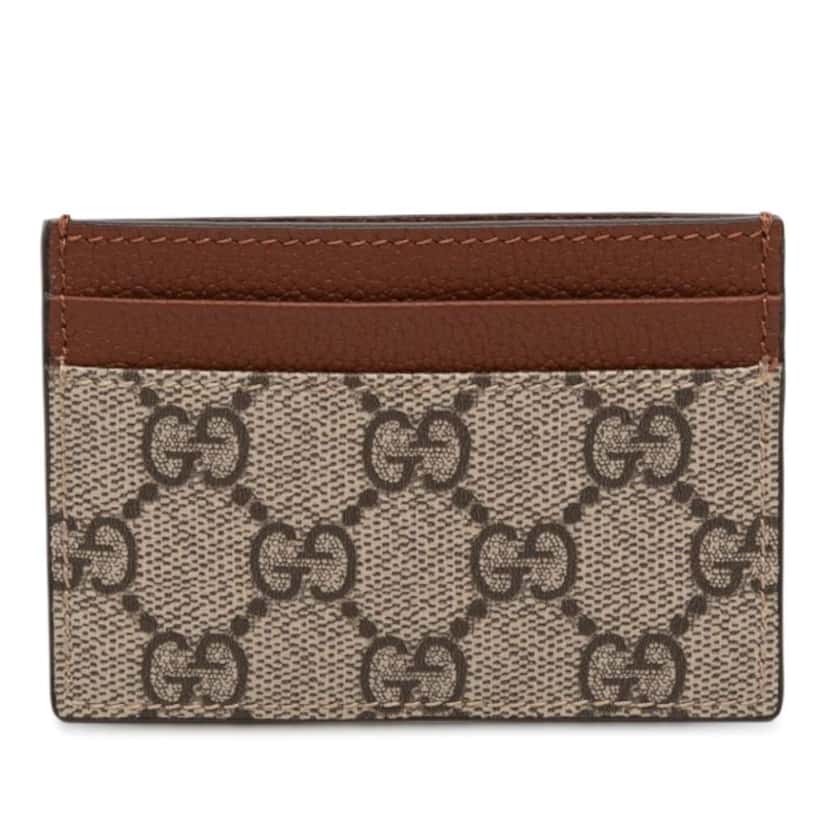 Gucci GG Supreme Card Holder Beige Good condition - Front View