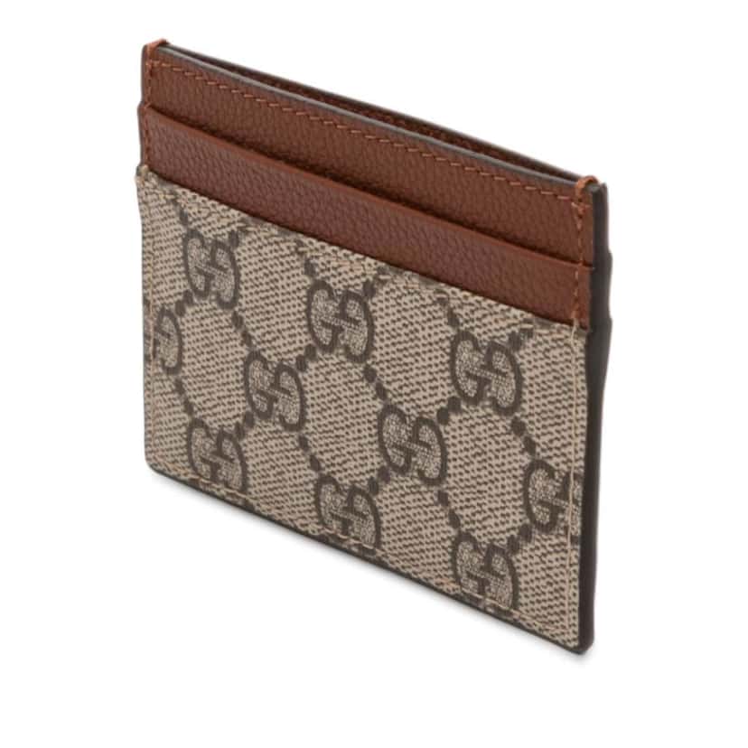 Gucci GG Supreme Card Holder Beige Good condition - Back View