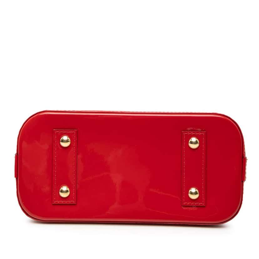 Louis Vuitton Monogram Vernis Alma BB Red Leather Good condition - Inside View