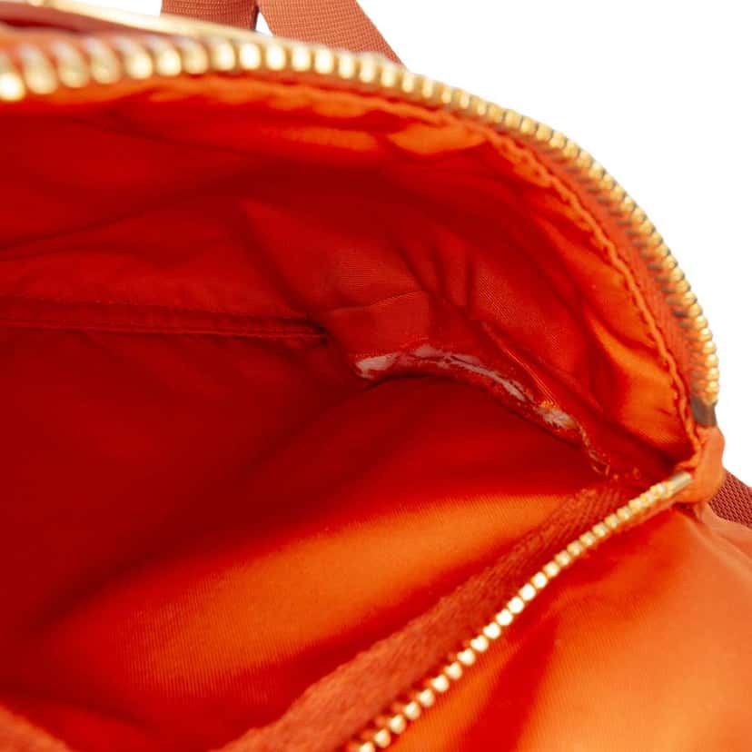 Prada Tessuto Zip Top Crossbody Orange Fair condition - Box View