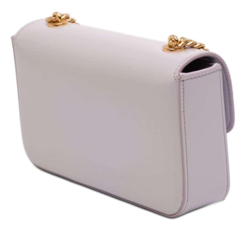 Celine Shiny Calfskin Claude Chain Shoulder Bag Purple Leather Good condition - Back View