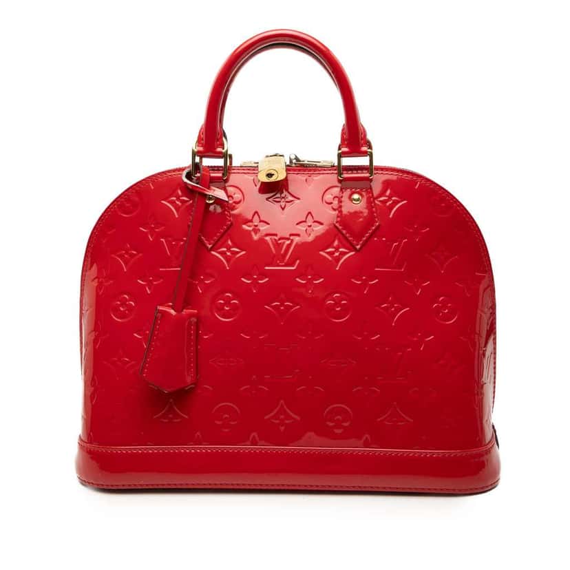Louis Vuitton Monogram Vernis Alma PM Red Leather Good condition - Front View