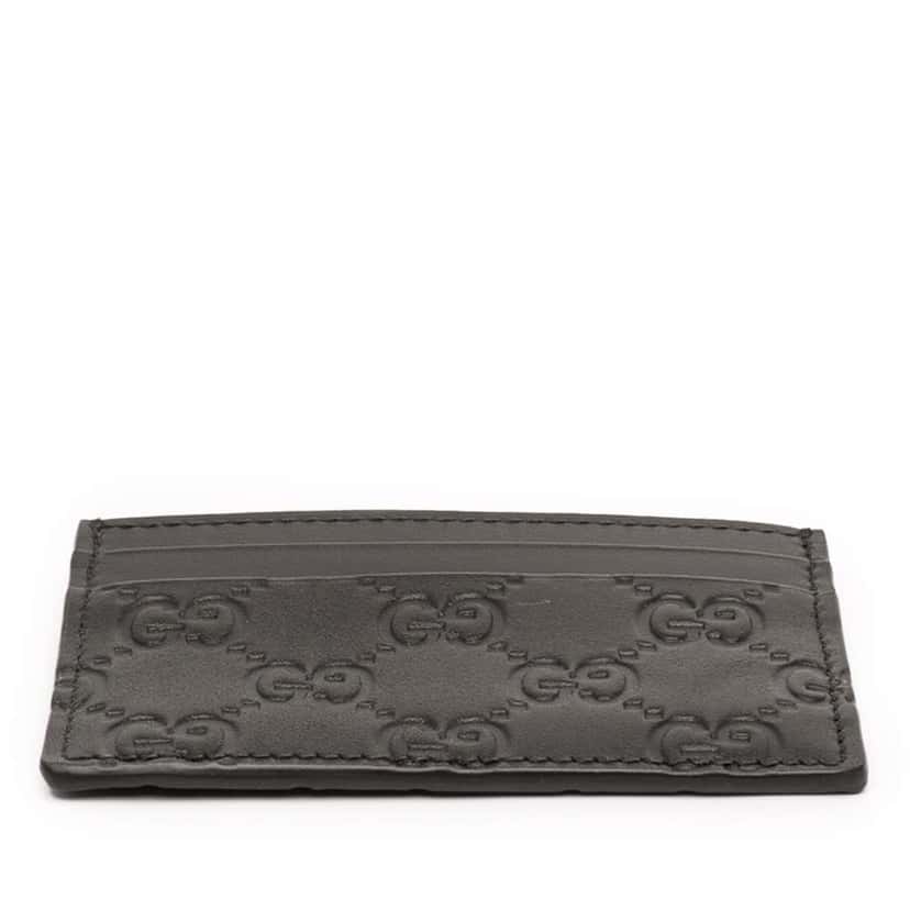 Gucci Guccissima Card Holder Black Leather Very good condition - Inside View