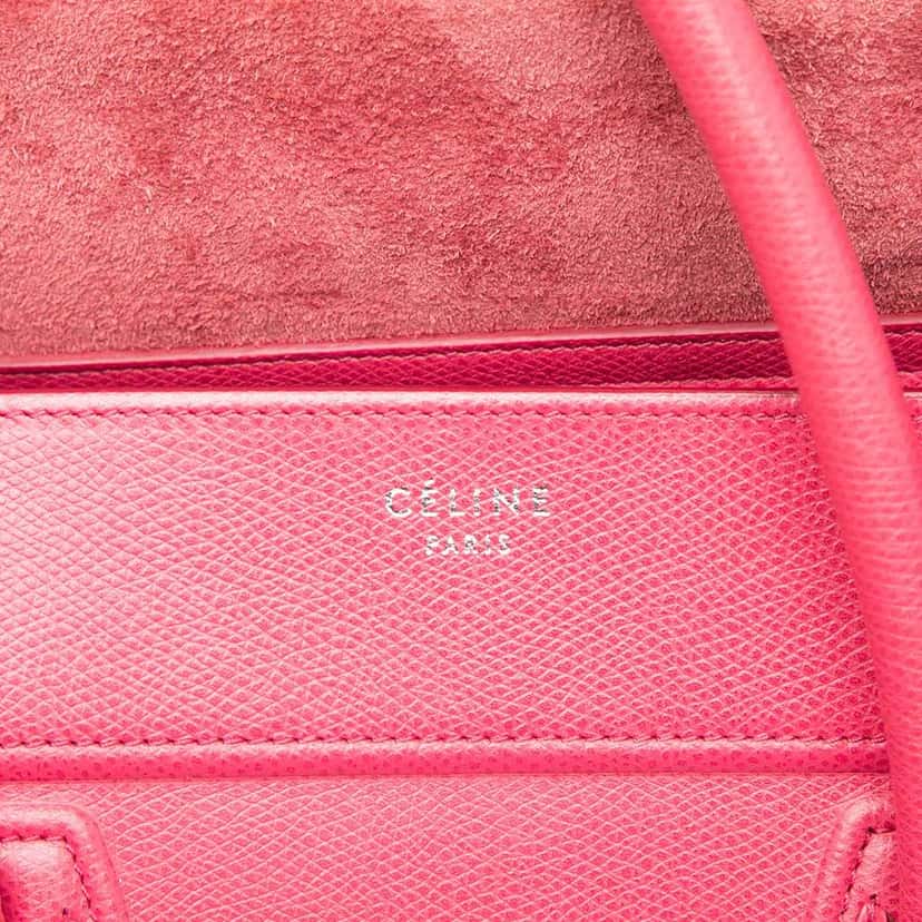 Celine Medium Grained Calfskin Phantom Luggage Tote Pink Leather Good condition - Box View