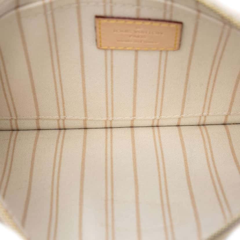 Louis Vuitton Damier Azur Neverfull MM Pouch White Good condition - Model View