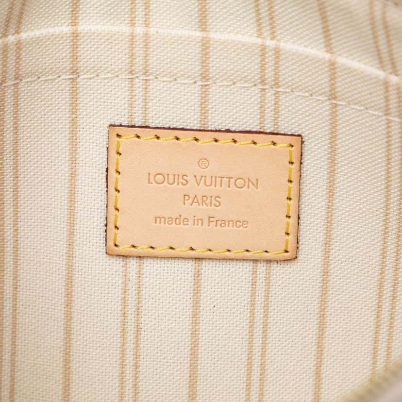 Louis Vuitton Damier Azur Neverfull MM Pouch White Good condition - Box View