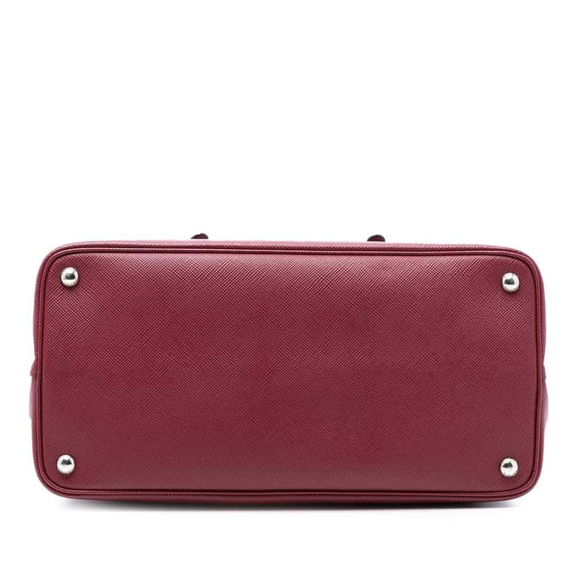 Prada Medium Saffiano Cuir Double Handle Satchel Red Leather Very good condition - Inside View