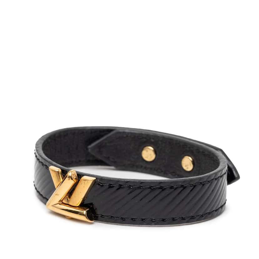 Louis Vuitton Epi Twist It Bracelet Black Leather Very good condition - Back View
