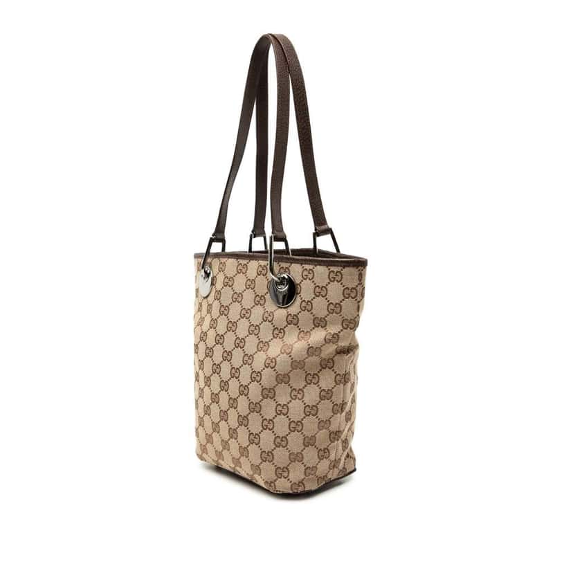 Gucci GG Canvas Eclipse Tote Beige Very good condition - Back View