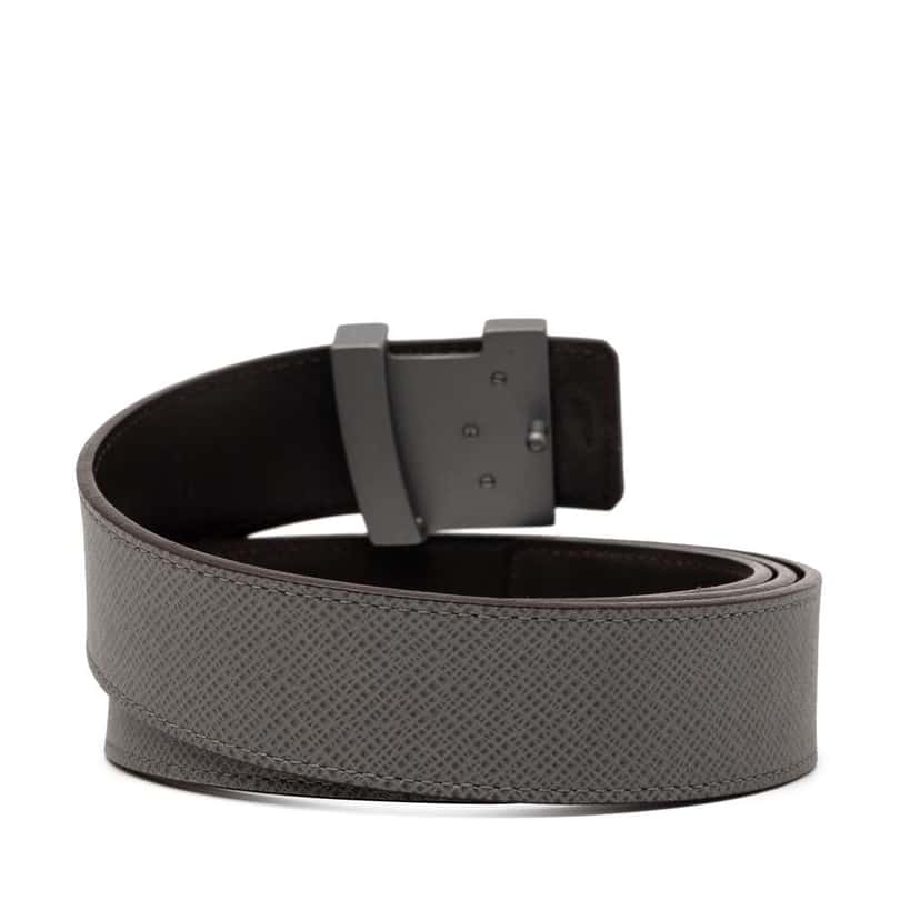 Louis Vuitton Taiga Initiales Belt Grey Leather Good condition - Inside View