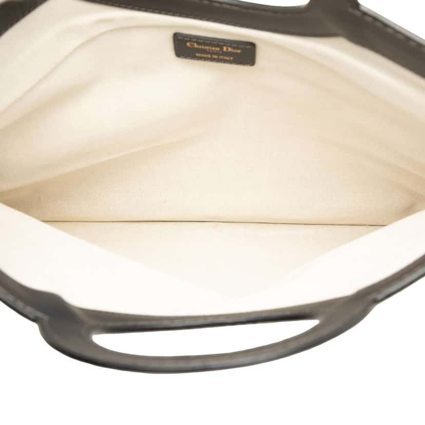 Dior Oblique Canvas Fold Over Clutch Blue Canvas Good condition - Model View