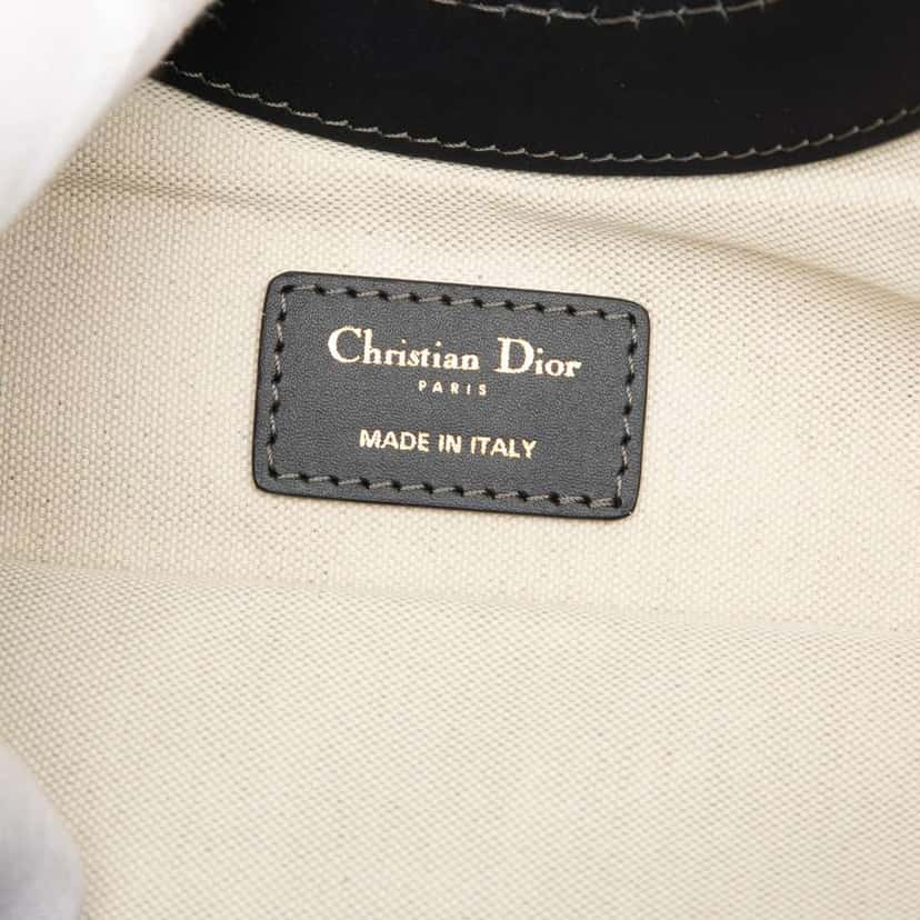 Dior Oblique Canvas Fold Over Clutch Blue Canvas Good condition - Box View