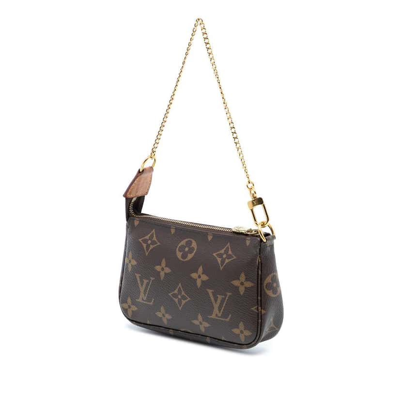 Louis Vuitton Monogram Mini Pochette Accessoires Brown Good condition - Back View