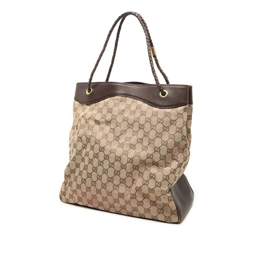 Gucci GG Canvas Gifford Tote Beige Fair condition - Back View