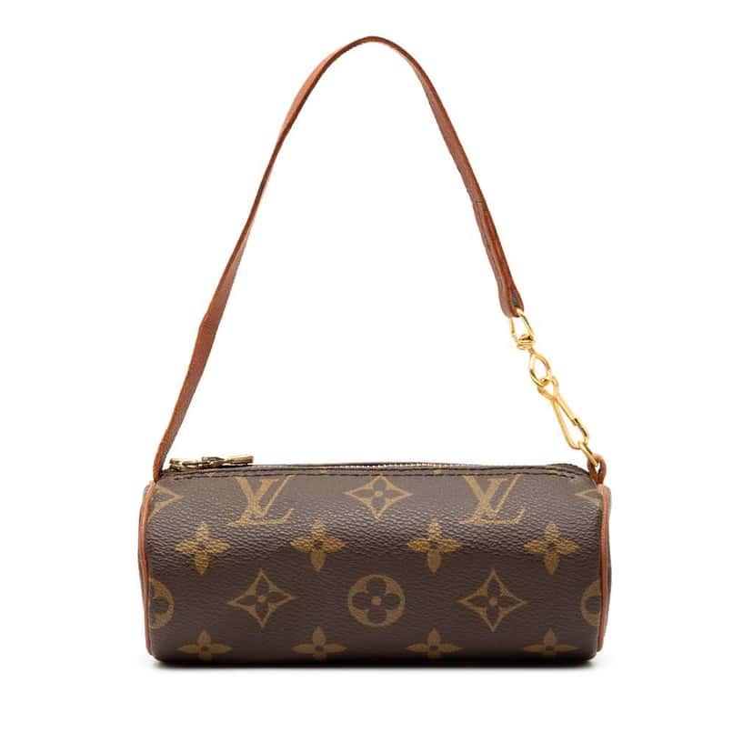 Louis Vuitton Monogram Papillon Pochette Brown Fair condition - Front View