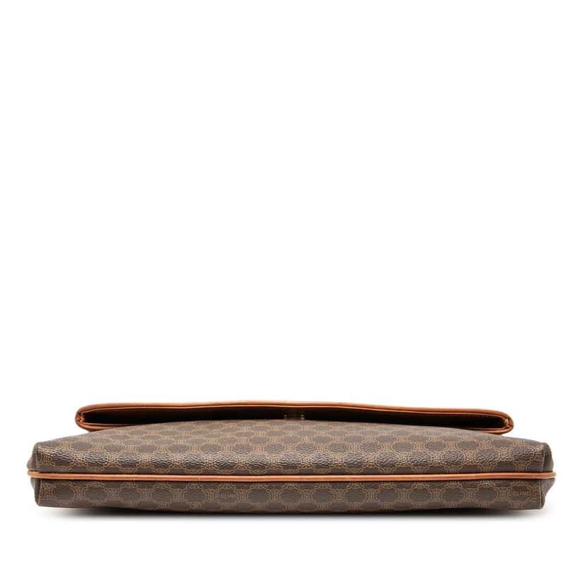 Celine Macadam Coated Canvas Clutch Brown Canvas Fair condition - Inside View