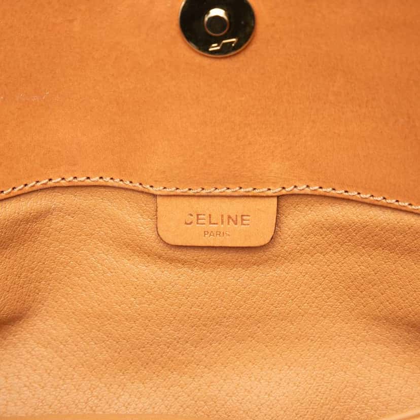 Celine Macadam Coated Canvas Clutch Brown Canvas Fair condition - Box View