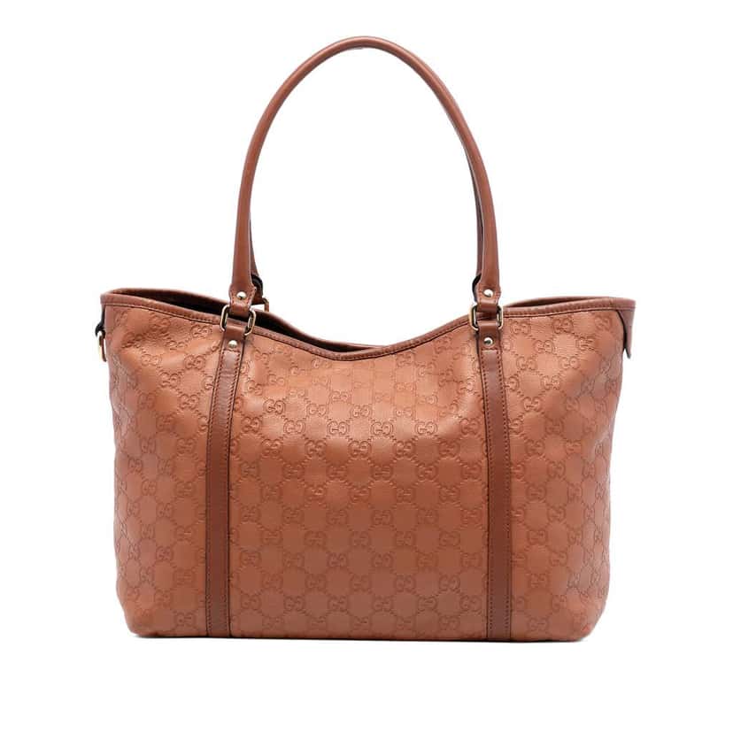 Gucci Medium Guccissima Joy Tote Brown Leather Good condition - Front View