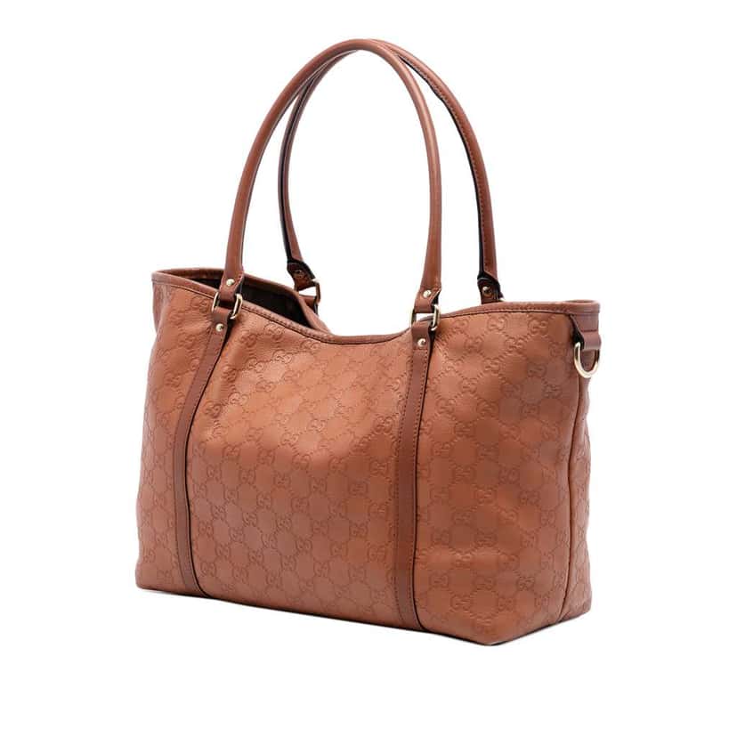 Gucci Medium Guccissima Joy Tote Brown Leather Good condition - Back View