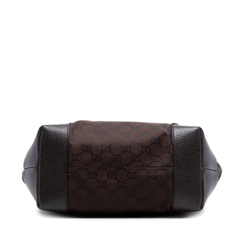 Gucci GG Nylon Vertical Charm Tote Brown Good condition - Inside View