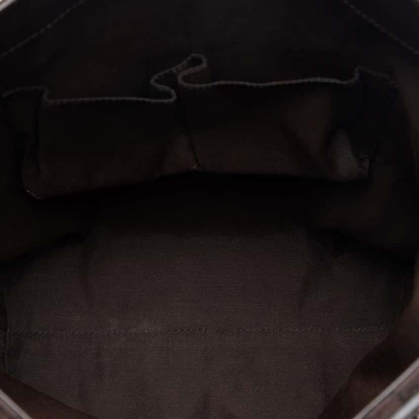 Gucci GG Nylon Vertical Charm Tote Brown Good condition - Model View