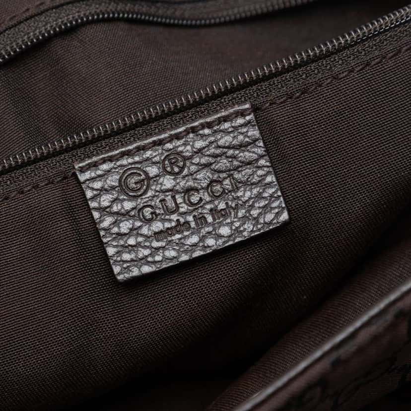 Gucci GG Nylon Vertical Charm Tote Brown Good condition - Box View