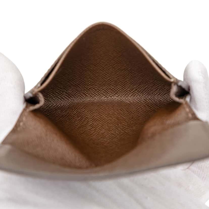 Louis Vuitton Taiga Business Card Holder Brown Leather Good condition - Box View