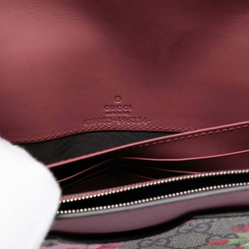 Gucci GG Supreme Blooms Wallet On Chain Beige Good condition - Box View