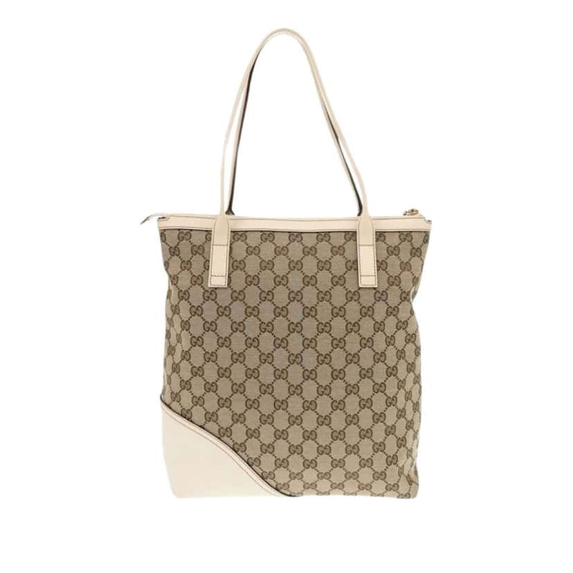 Gucci GG Canvas Britt Tote Beige Canvas Good condition - Back View