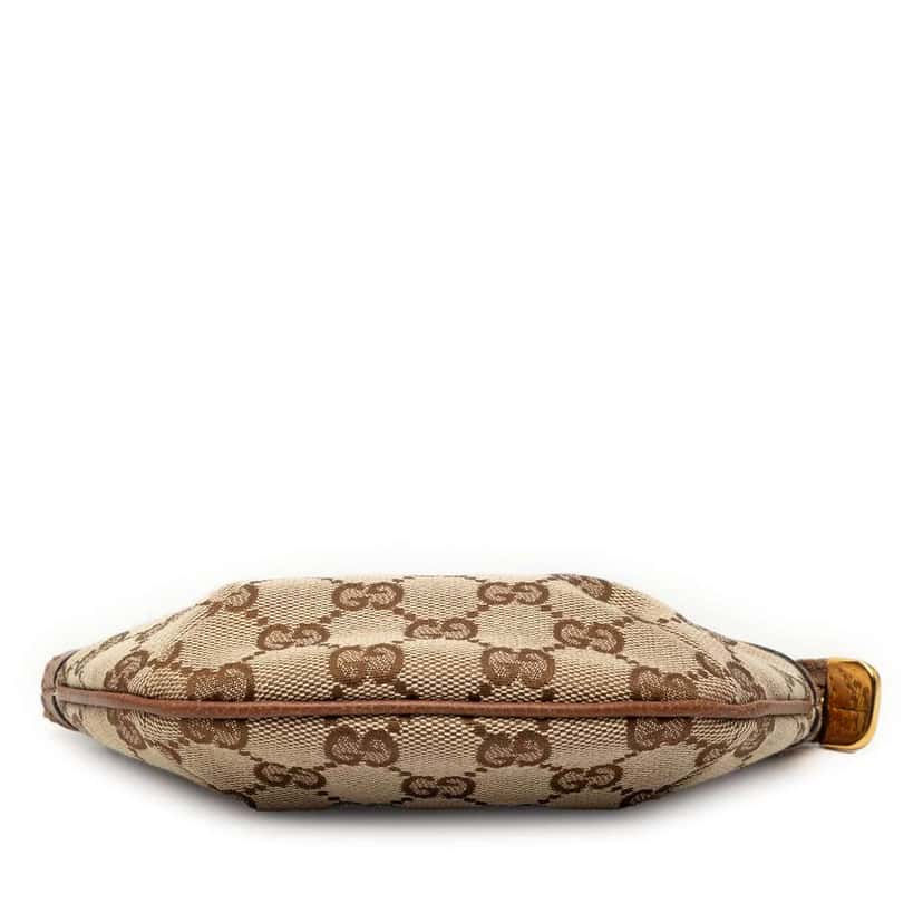 Gucci GG Canvas Bamboo Pouch Beige Good condition - Inside View