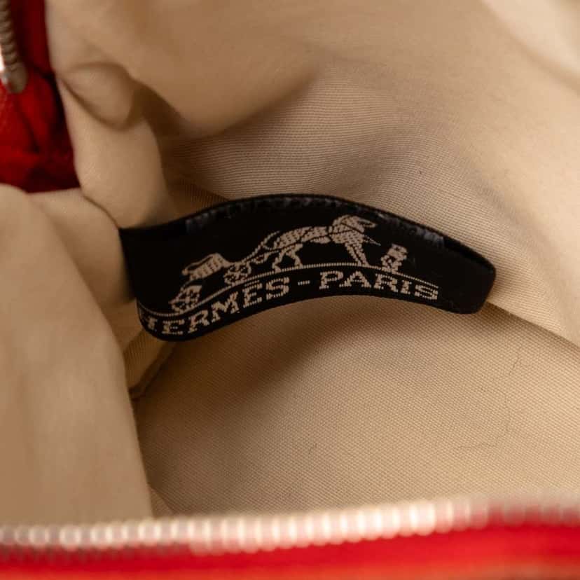 Hermès Mini Toile Bolide Case Orange Canvas Good condition - Box View