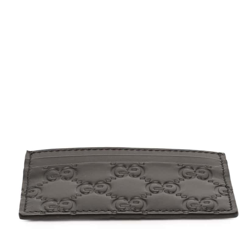 Gucci Guccissima Card Holder Black Leather Good condition - Inside View