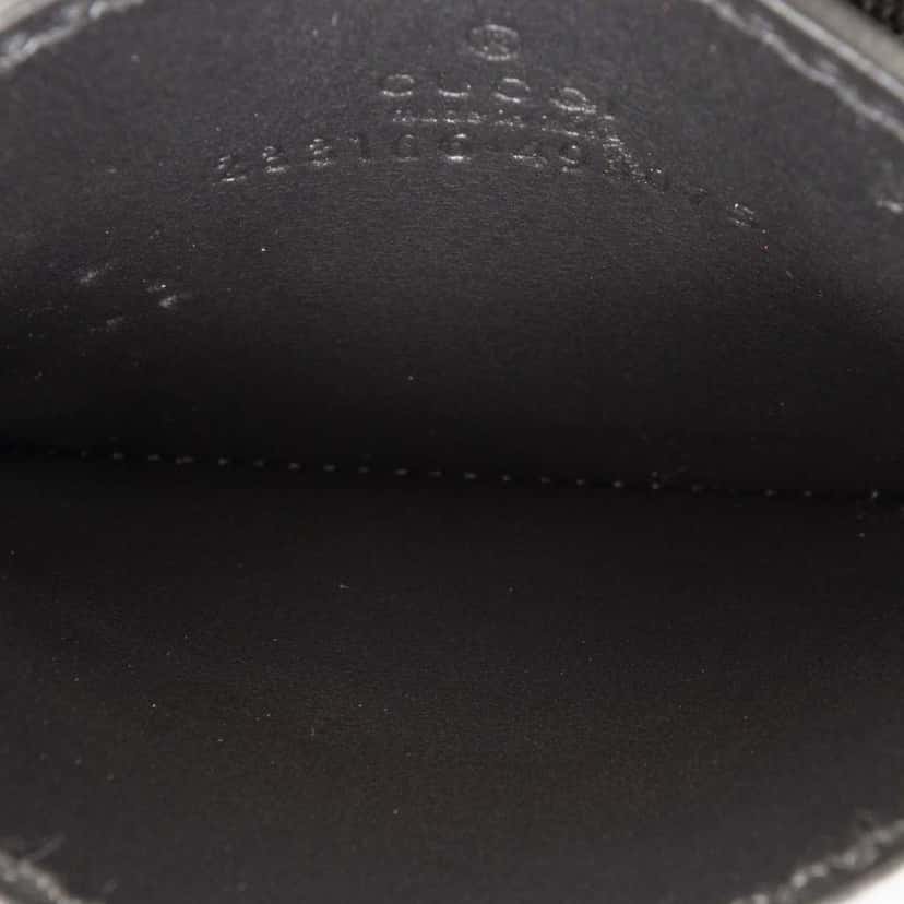 Gucci Guccissima Card Holder Black Leather Good condition - Model View