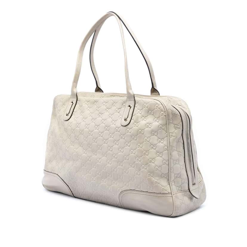 Gucci Large Guccissima Princy Tote White Leather Good condition - Back View