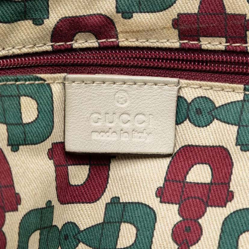 Gucci Large Guccissima Princy Tote White Leather Good condition - Box View