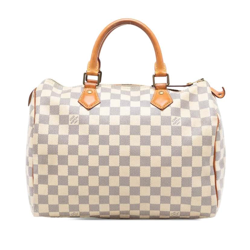 Louis Vuitton Damier Azur Speedy 30 White Good condition - Front View