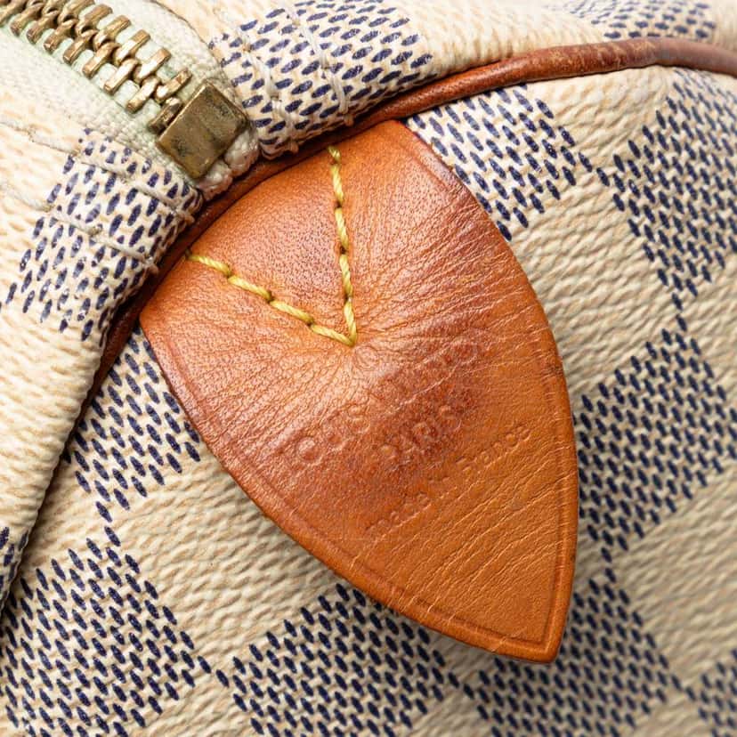 Louis Vuitton Damier Azur Speedy 30 White Good condition - Box View