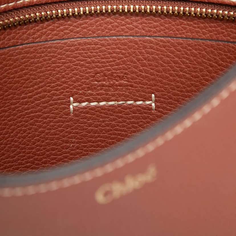 Chloé Small Grained Calfskin Darryl Hobo Brown Leather Very good condition - Box View