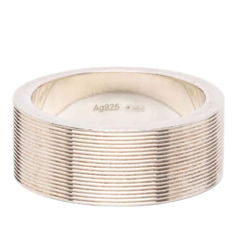 Gucci Sterling Silver Grooved Trademark Band Ring Silver Silver Very good condition - Inside View