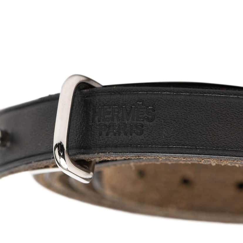 Hermès Swift Api II Double Tour Bracelet Black Leather Very good condition - Box View