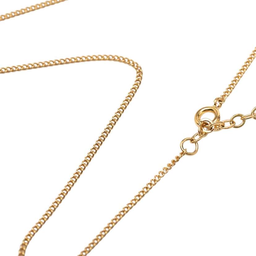 Dior Gold Plated CD Logo Pendant Necklace Gold Metal Good condition - Model View