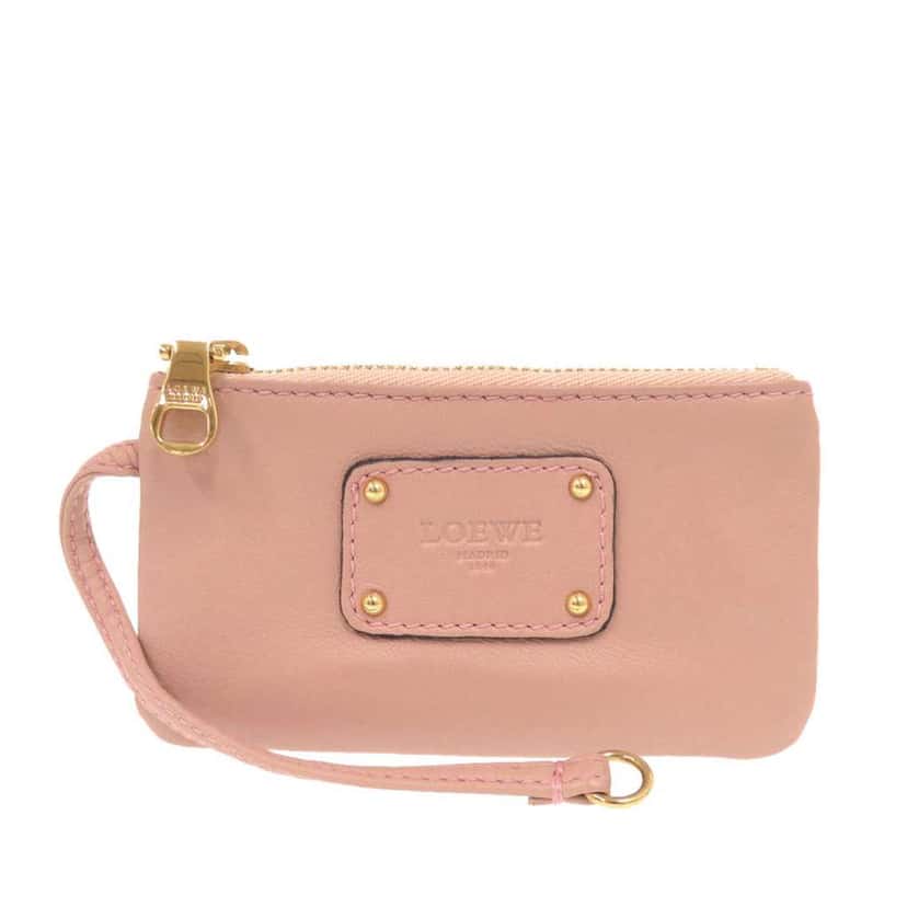 Loewe Nappa Coin Pouch Pink Leather Very good condition - Front View