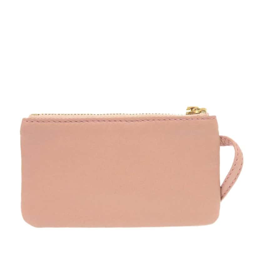 Loewe Nappa Coin Pouch Pink Leather Very good condition - Back View